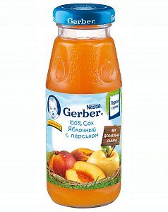 Gerber Сок Яблоко с персиком Сок с 5 мес 175 мл