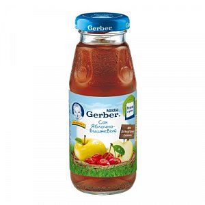 Gerber Сок Яблоко с вишней с 5 мес 175 мл