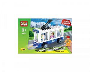 Город Мастеров BB-8897-R Конструктор Троллейбус Легко Сложить 135 Детали