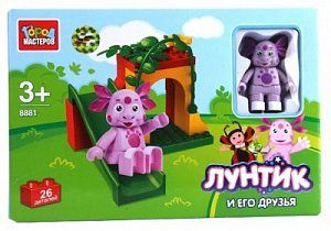 Город Мастеров ВВ-8881-R Конструктор Лунтик И Его Друзья - Лунтик 26 Деталей