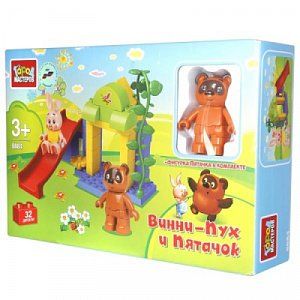 Город Мастеров ВВ-8884-R Конструктор Винни-Пух И Пятачок 32 Детали