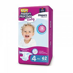 Helen Harper Подгузники Baby Maxi 7-14 кг 62 шт