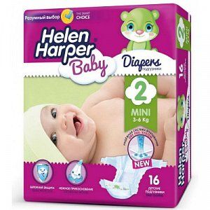 Helen Harper Подгузники Baby Mini 3-6 кг 16 шт