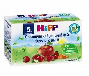 Hipp Чай органический фруктовый 5+ 5 мес+ 40 г 20 фильтр-пакетов