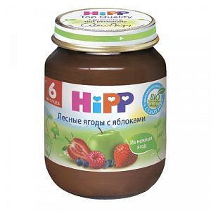 Hipp Пюре Лесные ягоды с яблоками с 6 мес 125 г