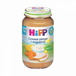 Hipp Пюре Сочные овощи с индейкой с 12 мес 220 г