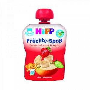 Hipp Пюре Яблоко/клубника/банан с 6 мес 90 г
