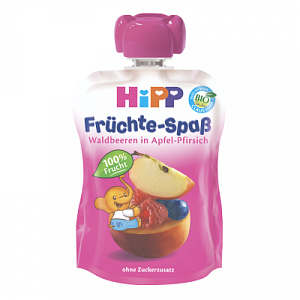 Hipp Пюре Яблоко, персик и лесные ягоды с 6 мес 90 г