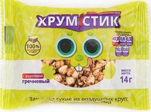 Хрумстик батончик на фруктозе 14г гречневый