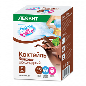 Худеем за неделю коктейль белково-шоколадный пакетики по 40 г 5 шт