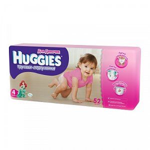 Huggies Подгузники-трусики для девочек 9-14 кг 52 шт