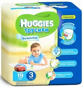 Huggies Подгузники-трусики для мальчиков 3 7-11 кг 19 шт