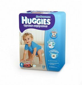Huggies Подгузники-трусики для мальчиков 4 17 шт
