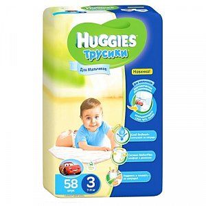 Huggies Подгузники-трусики для мальчиков 7-11 кг 58 шт