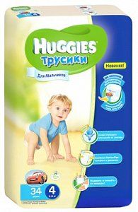 Huggies Подгузники-трусики для мальчиков 9-14 кг 34 шт