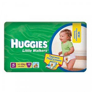 Huggies Подгузники-трусики little walkers L 14-18 кг 15 шт