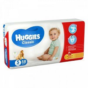Huggies Подгузники Classic 11-25 кг 58 шт