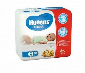 Huggies Подгузники Classic 3-6 кг 18 шт