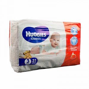 Huggies Подгузники Classic 4-9 кг 31 шт