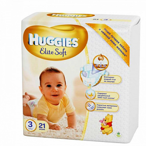 Huggies Подгузники Elite Soft 5-9 кг 21 шт