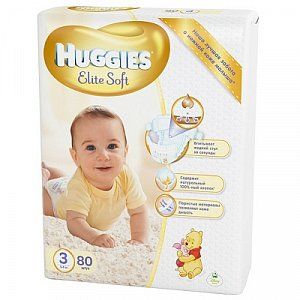 Huggies Подгузники Elite Soft 5-9 кг 80 шт