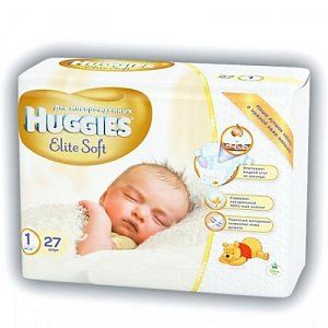Huggies Подгузники Elite Soft р1 до 5 кг 27 шт