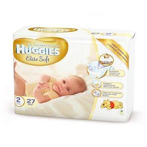 Huggies Подгузники Elite Soft р2  4-7 кг 27 шт