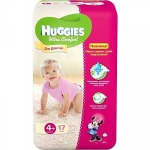 Huggies Подгузники Ultra Comfort 10-16 кг 17 шт для девочекев
