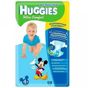 Huggies Подгузники Ultra Comfort 10-16 кг для мальчиков 68 шт