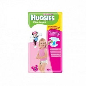 Huggies Подгузники Ultra Comfort 12-22 кг 64 шт для девочек