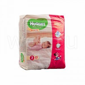 Huggies Подгузники Ultra Comfort 5-9 кг 21 шт для девочек