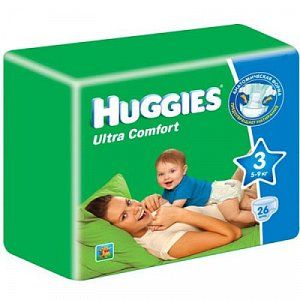 Huggies Подгузники Ultra Comfort 5-9 кг 26 шт