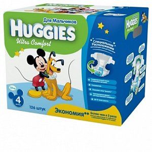 Huggies Подгузники Ultra Comfort 8-14 кг 126 шт для мальчиков