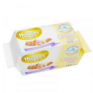 Huggies Влажные салфетки Elite Soft без отдушки 128 шт