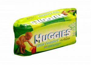 Huggies Влажные салфетки Ultra Comfort Aloe 64 шт