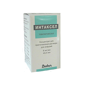 Интаксел концентрат для приготовления раствора для инфузий 6 мг/мл 43,4 мл флакон 1 шт