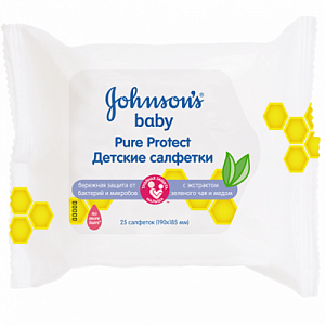 Johnson`s Baby Салфетки влажные Pure Protect 25 шт