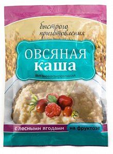Каша на фруктозе 41г овсяная витаминизированная с лесными ягодами