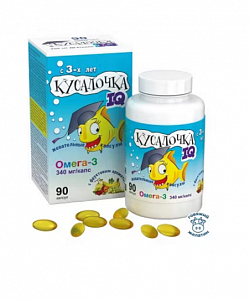 Кусалочка IQ Омега-3 для детей с 3 лет капсулы жевательные 750 мг 90 шт (БАД)