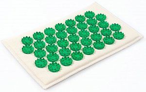 Лаборатория Кузнецова Иппликатор Тибетский массажер малый зеленый на мягкой подложке 12х22 см