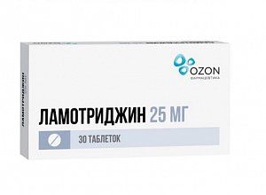 Ламотриджин таблетки 25 мг 30 шт Озон