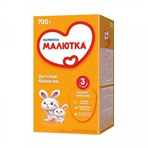 Малютка 3 Молочко с 12 мес 700 г
