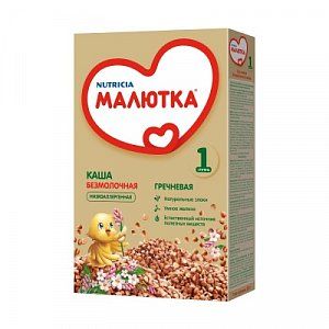 Малютка Безмолочная Каша гречневая низкоаллергенная 1 ступень 200 г