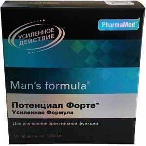 Man`s formula [Менс формула] Потенциал Форте Усиленная формула таблетки 15 шт