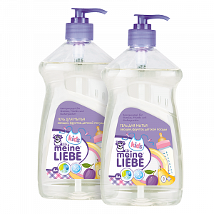 Meine Liebe Детский гель для мытья овощей, фруктов, детской посуды и игрушек 485 г 2 шт