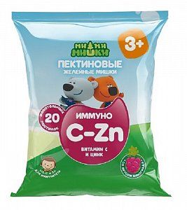 Ми-ми-мишки Иммуно витамин С и Цинк пастилки жевательные пектиновые 90 шт вигорад 3+ (БАД)