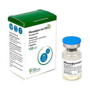 Микафунгин Дж лиофилизат для приготовления раствора для инфузий 100 мг флакон 1 шт