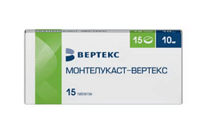 Монтелукаст таблетки покрытые пленочной оболочкой 10 мг 15 шт