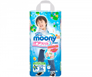 MoonyMan Подгузники-трусики для мальчиков XXL 13-25 кг 26 шт