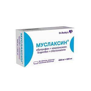 Муслаксин таблетки покрытые пленочной оболочкой 400 мг + 500 мг 30 шт